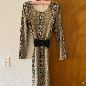 Dress the Population Lola Dress, Size M, Python Snake Print